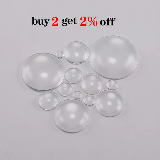5-50pcs 8 10 12 14 16 18 20 25 30 mm Round Flat Back Clear Glass Cabochon Transparent Cabochon For Diy Jewelry Making Supplie