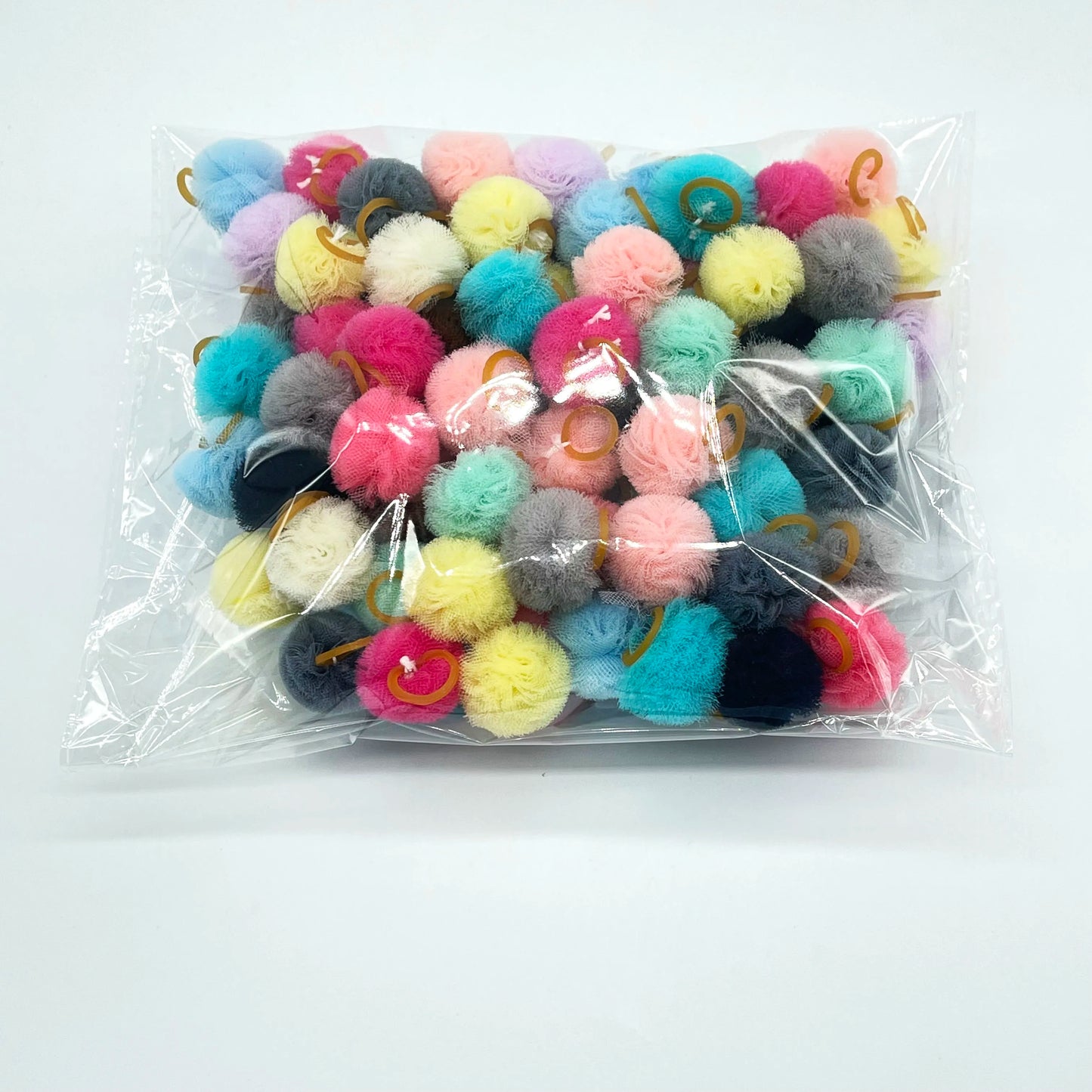 50/100pcs Cute Puppy Dog Cat Hair Bows with Rubber Bands Lace Ball Handmade Hair Bows Hair Accessories Dog Grooming Pet Produ