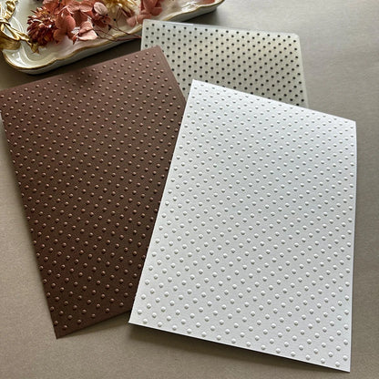 Dot array decorative floral background template, embossed craft paper folder, DIY scrapbook, texture card making, photo album