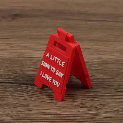 3D Printed Mini "I Love You" Sign Plastic Desktop Decoration,Valentine's Day Gift,Wedding, or Decor with English Lettering