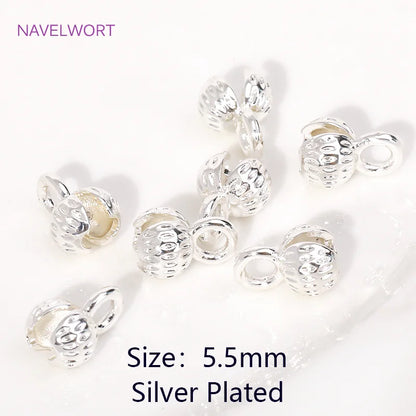 10/20Pcs 18K Gold Plated End Beads Tip,Brass End Caps For Jewelry Making,Connecting Rings For Jewelry,DIY Bracelets Accessori