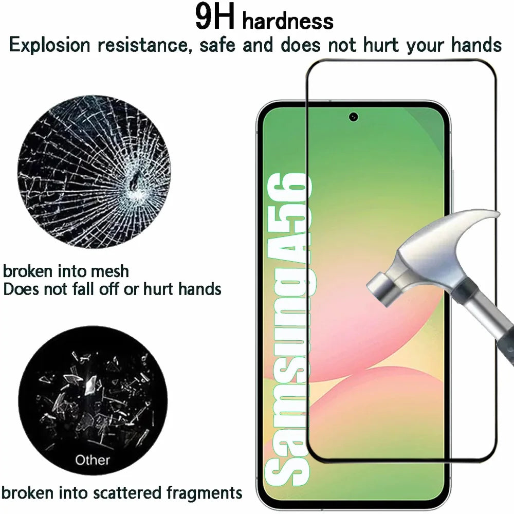 2/4PCS Cristal Templado For Samsung Galaxy A56 A55 A54 A53 Tempered Glass For Samsung A18 A17 A27 A37 A57 A36 A26 A16 Screen 