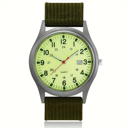 2023 Fashion Men Watches Fashion Mens Quartz Watch Luminous Hands Male Clock Big Dial Waterproof Man Wristwatch - Light Green