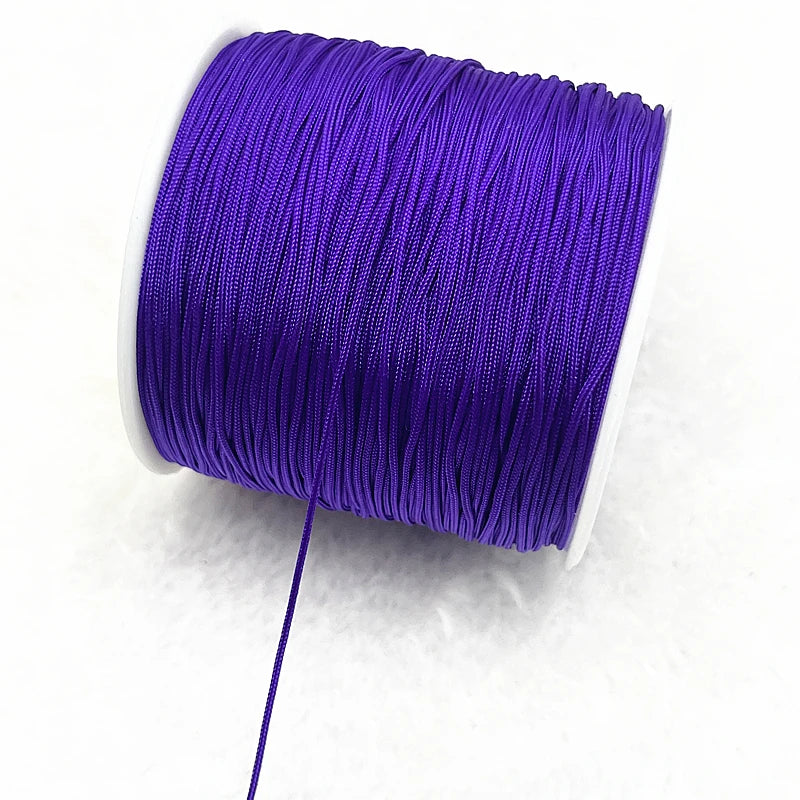 NEW 0.4/0.8/1.0/1.5mm Nylon Cord Thread Chinese Knot Macrame Cord Bracelet Braided String DIY Tassels Beading Shamballa Threa