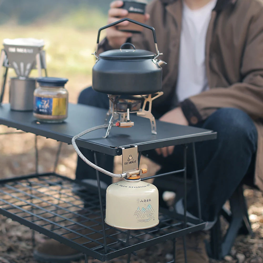 Outdoor Canister Hanging Hook Metal Butane Gas Tank Hanger Clip Butane Fuel Gas Tank Hanger Camping Accessories for Travel