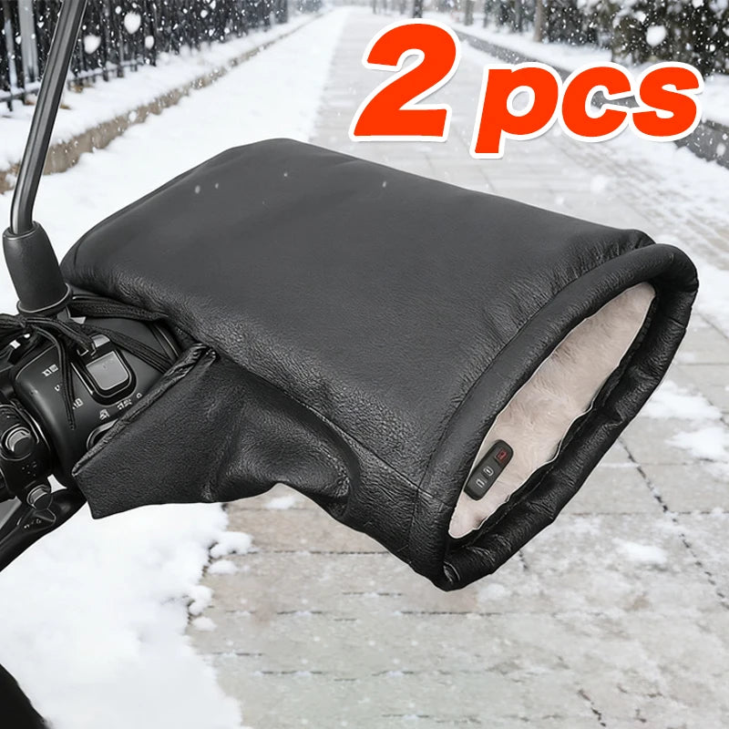 Motorcycle Handlebar Muffs Windproof Winter Mitts Warmer Gloves Waterproof Handmuffs Bicycle Handle Cover Hand Warm Motor Bik