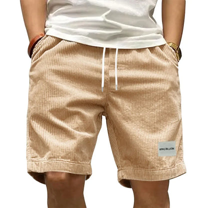 Vintage Cargo Shorts Men's Summer Trendy Retro Corduroy Short Pants Men's Casual Solid Color Shorts Sports Breathable Sweatpa