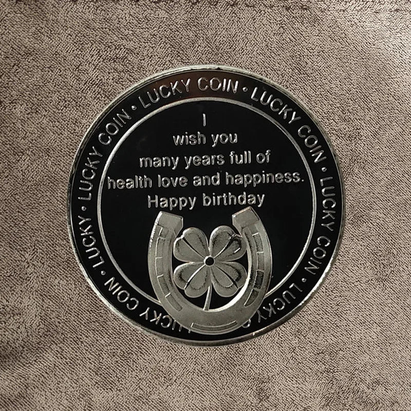Collection Coin Lucky Happy Birthday Commemorative Coins Happy Birthday Gift Good Luck and Happiness Medal
