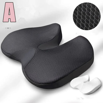 Cushion Non Slip Orthopedic Memory Foam Prostate Cushion for Tailbone Sciaticaback Pain Relief Comfort Chair Car Seat - Black