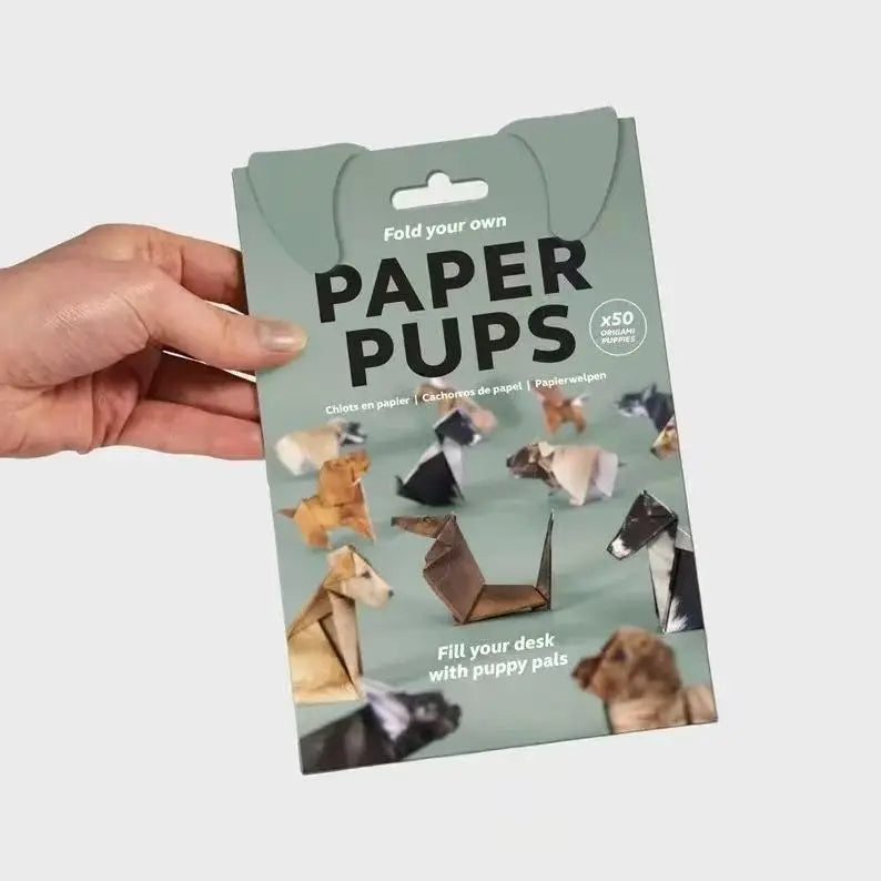 DIY Origami Paper Cats Dogs Dinosaurs Kit 50Pcs Fold Your Own Animal Craft Cute 3D Desk Decor Toy for Kids Adults Beginners G