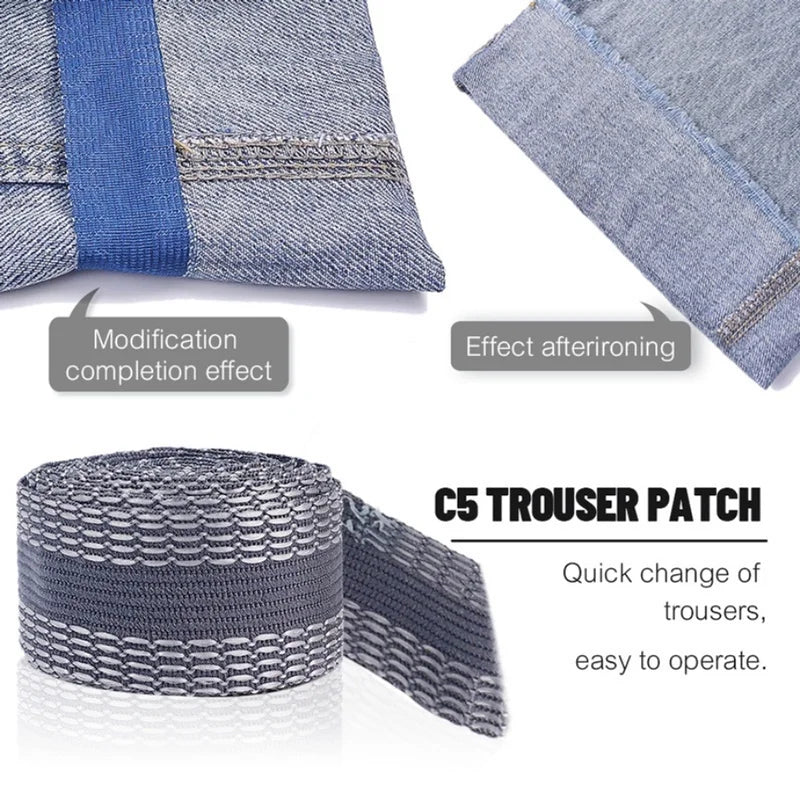 1-5M Self-Adhesive Pants Hem Paste Tape Trouser Edge Paste Iron-on Pant Shorten Repair Jean Hemming Tape For DIY Sewing Fabri