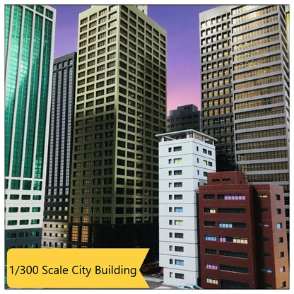 Diorama 1:300 Scale Architectural Model City Skyscraper Building Scene Display Model Railway Train Assembled Layout