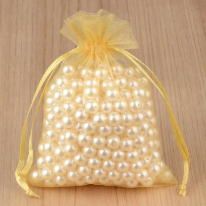 100pcs 24 Colors Jewelry Packaging Bag 5*7 7*9 9*12 10*15cm Organza Bags Gift Storage Wedding Drawstring Pouches Wholesales -