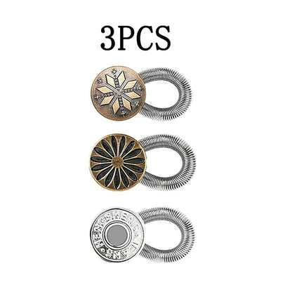 Pants Button Extender Shirt Collar Extenders Jeans Waist Extender Metal Button No Sew Button for Extender Jeans Pants Collar 