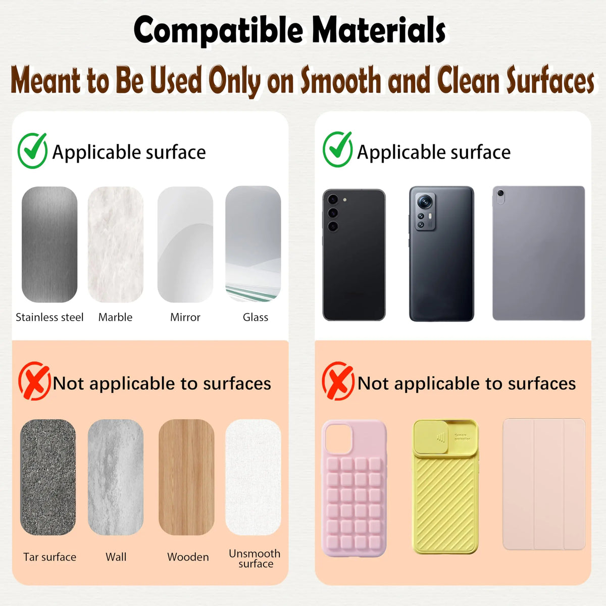 Silicone Suction Cup Phone Holde Multifunctional Fixed Anti-slip Mobile Fixture Double Sided Detachable Phone Rubber Sucker P