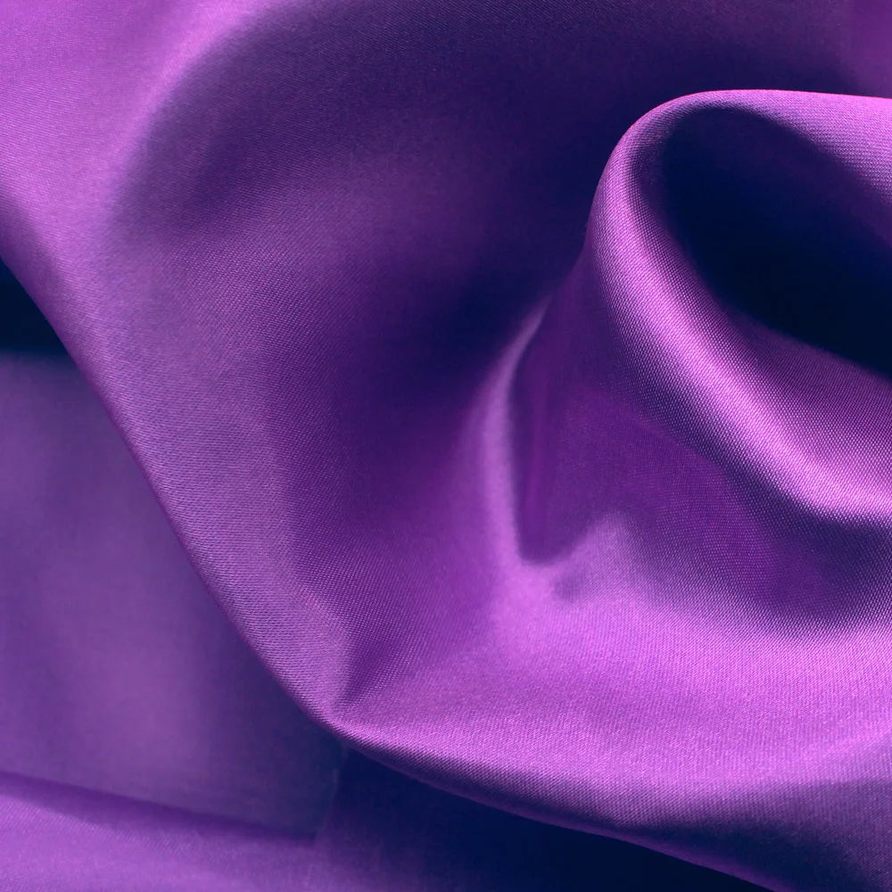 34 Color Soft Satin Fabric Wedding Party Decoration Box Lining DIY Clothing Sewing Background Accessories - PURPLE / 100cm L 