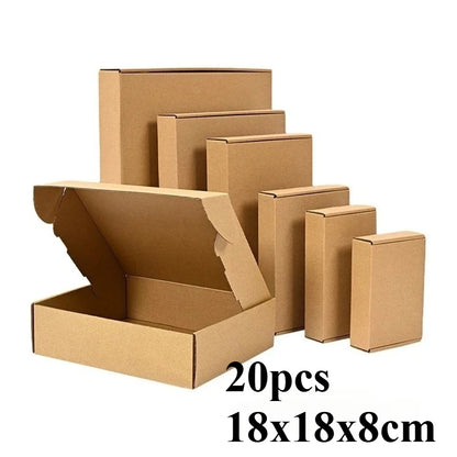 20/10PCS Corrugated Box Mailers,Brown Cardboard Shipping Box Corrugated Box Mailer Shipping Box Kraft Paper Packaging Box