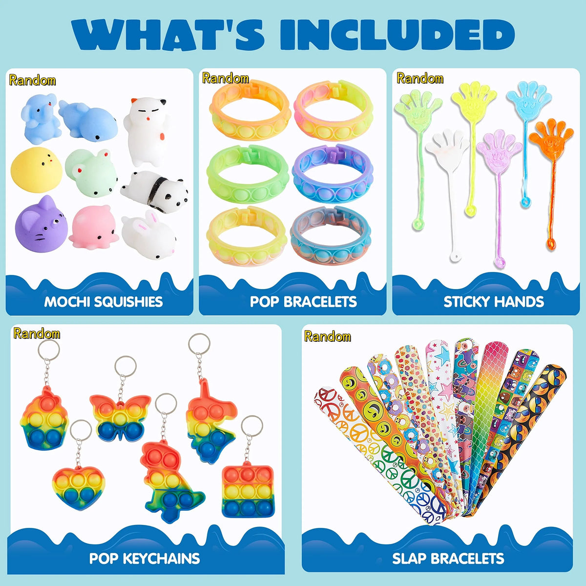 30/60/120 Pcs Popular Fidget Toys Pack Party Favors for Kids Goodie Bags Fillers for Kids Birthday Party, Prizes in Bulk