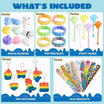 30/60/120 Pcs Popular Fidget Toys Pack Party Favors for Kids Goodie Bags Fillers for Kids Birthday Party, Prizes in Bulk