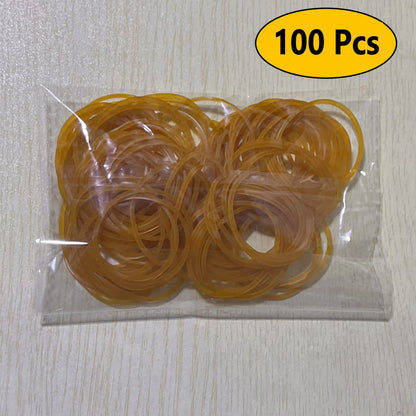 High elastic yellow rubber band - set of 100/300/666 pieces, with a diameter of 38 millimeters, durable natural rubber, suita