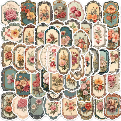 10/30/50PCS Vintage Aesthetic Stickers Series Rural Life Graffiti Children's Toys DIY Notebook Phone iPad Decoration - H-A595