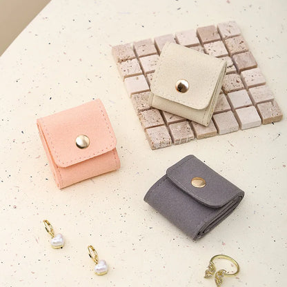 Fashion Velvet Jewelry Display Bag Container Foldable Necklace Ring Packing Bag Storage Case Earrings Organizer Jewelry Packi