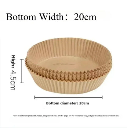 Cooking Paper Air Fryer Disposable Paper Square Round Baking Barbecue Plate NonStick Mat Kitchen Oven Oil Absorbing Paper Too
