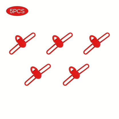 5pcs/bag High Elasticity Silicone Fishing Bait Hook Fixer Lightweight Anti-Slip Fishing Rod Hook Clip