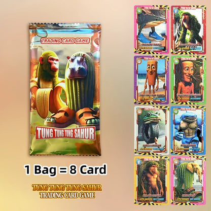 Italian Brainrot Collection Cards Trading Cards Game Card Battle Carte Toystung Sahur Tralalero Tralala For Fans Children Gif