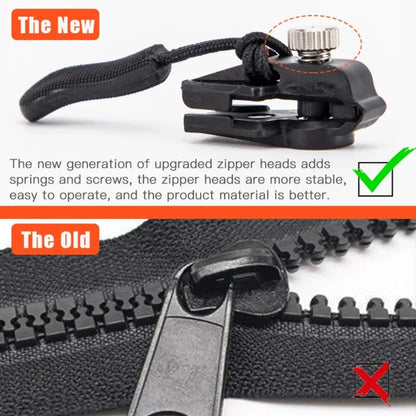 Durable 3 Different Size Zipper Repair Kit DIY Removable Zipper Head Sewing Tools Replacement Bad Buckle Instant Zipper Pulle