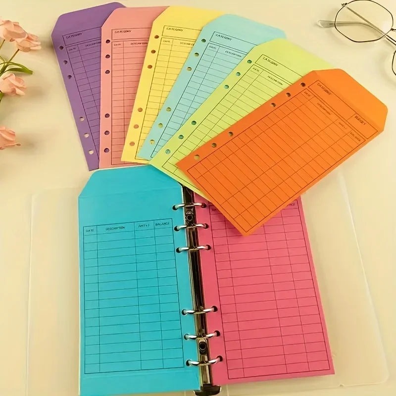 Budget Envelope Cash Envelope PP Loose Binder, Monthly Weekly Tracking Budget Planner for Savings on Sinking Fund Daily Expen