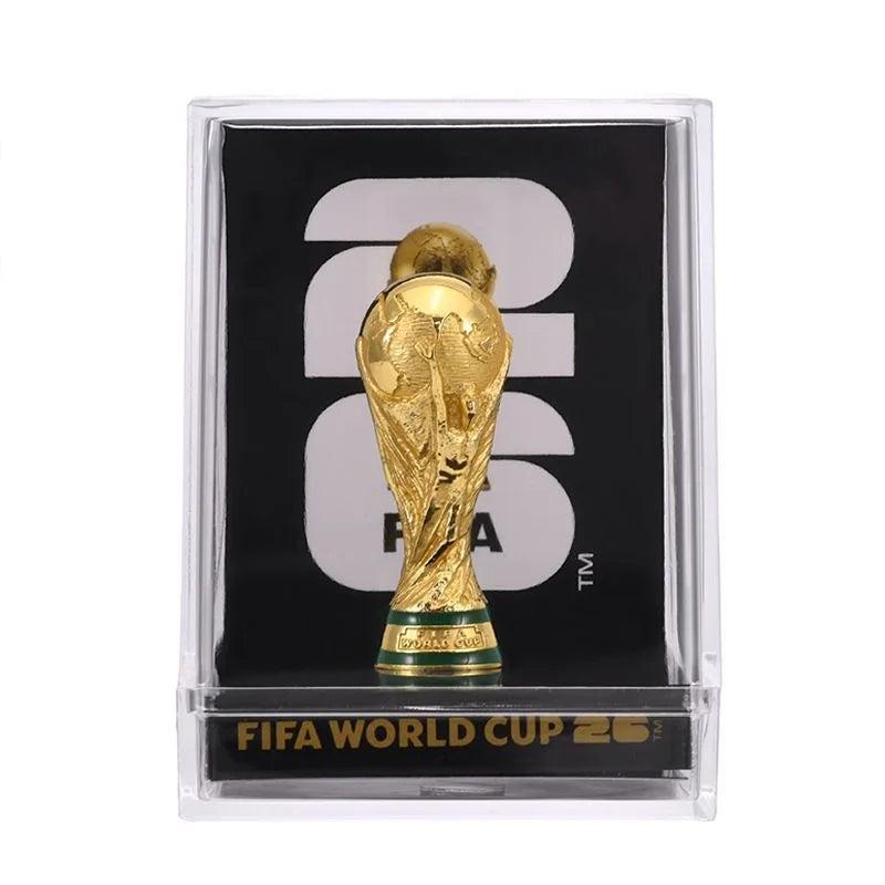 Official FIFA 2026 US Canada Mexico World Cup 3D World Cup Trophy Model Souvenir Decor Figurine Football Fan Gift