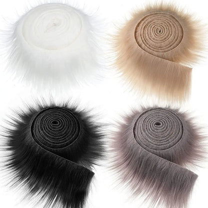 1.5M Faux Fur Ribbon Tapes Diy Apparel Sewing Fluffy Trim Trimming Fabric Home Decoration Sewing Costume Plush Fur Stripe Gif