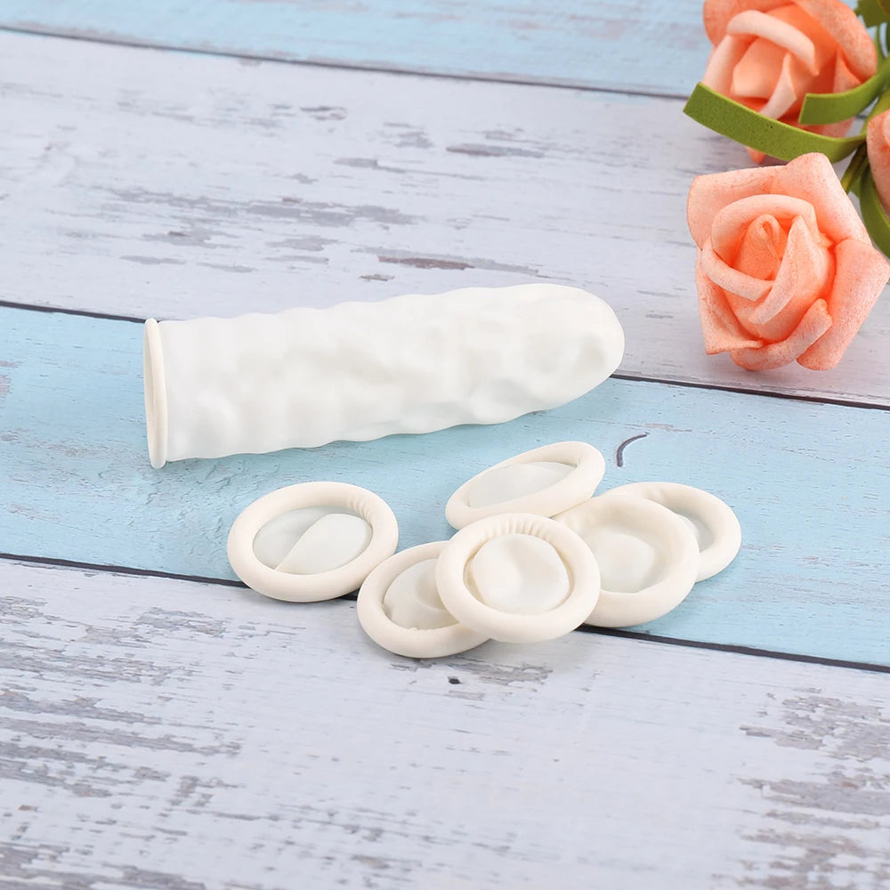 50/100Pcs Protective Fingertip Natural Rubber Gloves Disposable Latex Finger Cots for DIY Epoxy Resin Molds Making Tools