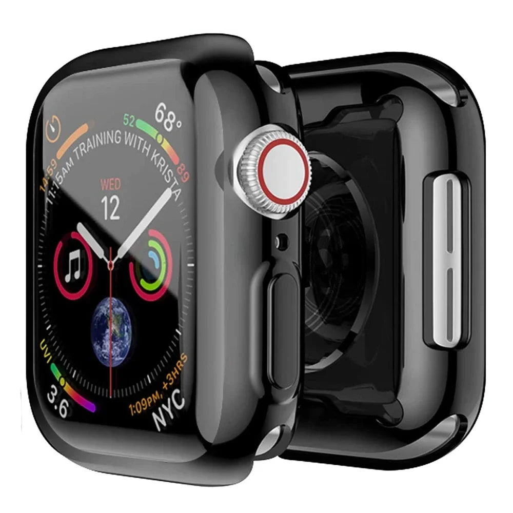 Screen Protector for Apple Watch Ultra 3 2 49 41 44 40 45 46 42mm TPU Bumper Cover Case for iWatch Series 11 10 9 8 7 SE 6 5 