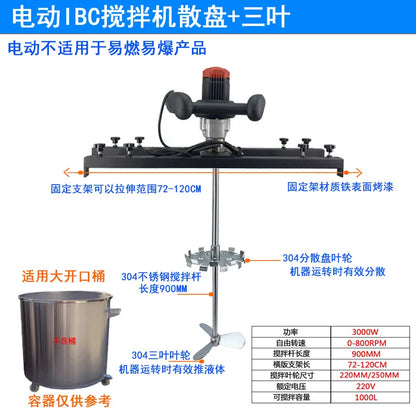 Mixing paint, ink, liquid dispersion mixer