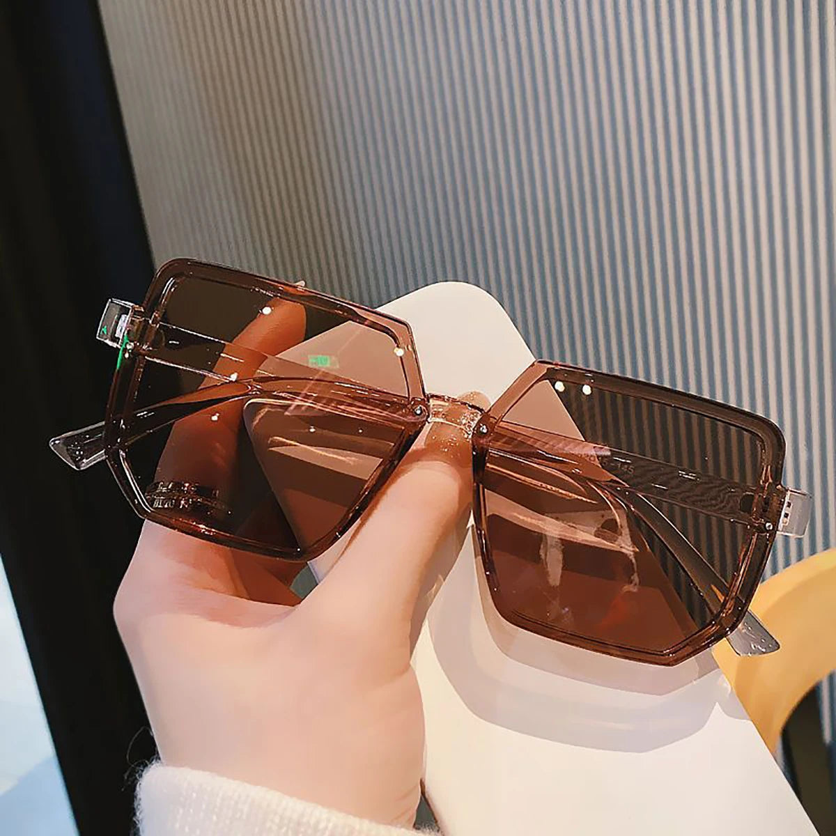 Big Frame Vintage Sunglasses Women Men Brand Square Sun Glasses Retro Eye Glasses Goggle for Male Female Polygon Sunglasses ﻿
