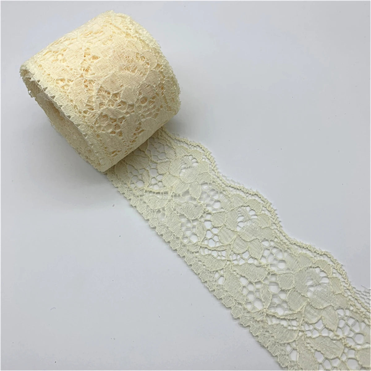 5yards/Lot 60mm Lace Ribbon Handicrafts Embroidered Net Lace Fabric Trim For Sewing Fabric Lace Ribbon Skirt Accessories