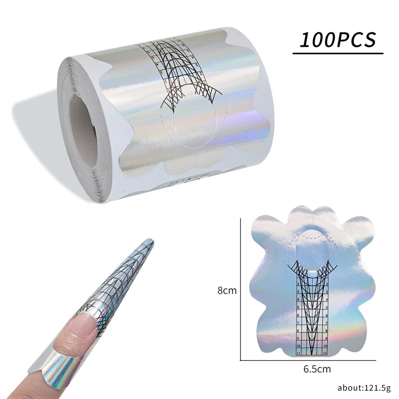 Forms for Extension Nail Molds Gel Paper for Nails Extension Templates Sculptural Shape Forms for Nails Bottom Polygel Sticke
