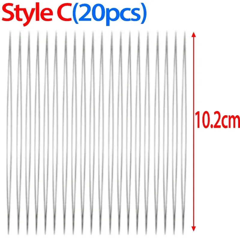 Beading Needles Pins Open Curved Big Eye Needle for Beads Bracelet DIY Jewelry Making Tools Handmade Craft Beaded Threading P