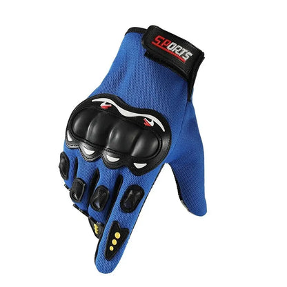 Full-finger Motorcycle Gloves Men Touch Screen Outdoor Off-road Sports Cycling Motorcycle Finger Gloves - Blue