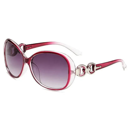 Sunglasses for Women Men Classic Retro Vintage Oversized Eyewear Fashion Shades Round Faced Driving Glasses - rose red