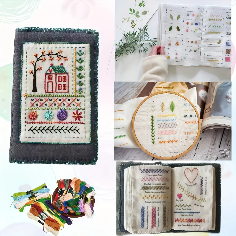 1 set of embroidery embroidery books, stitch books, DIY stitch books, embroidery sewing books, embroidery sewing books, embro