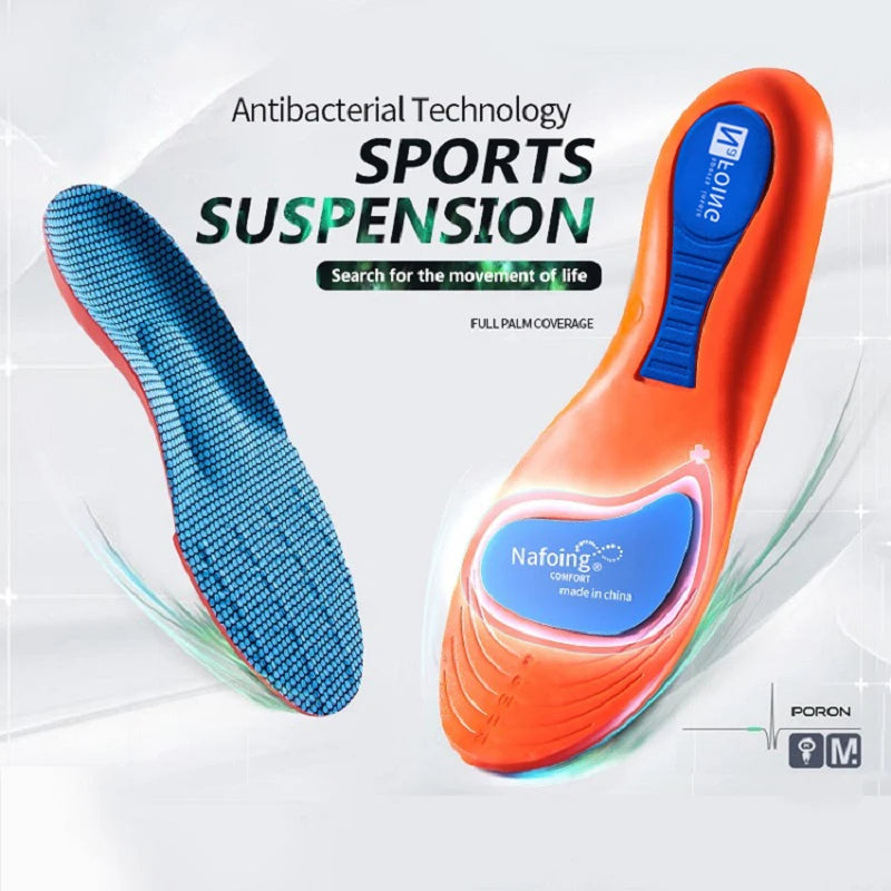 Sport Orthopedic Insoles for Feet Men Women EVA Breathable Shock Absorption Shoes Insole for Running Basketball Sport Care Pa