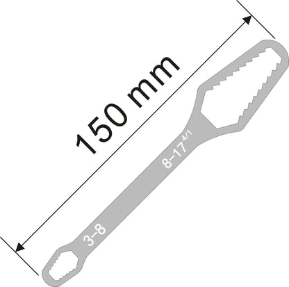 Universal Adjustable Torx Wrench 3-17mm Double-Headed Self-Tightening Glasses Wrench Board for Factory Hand Tools Spanner - 1