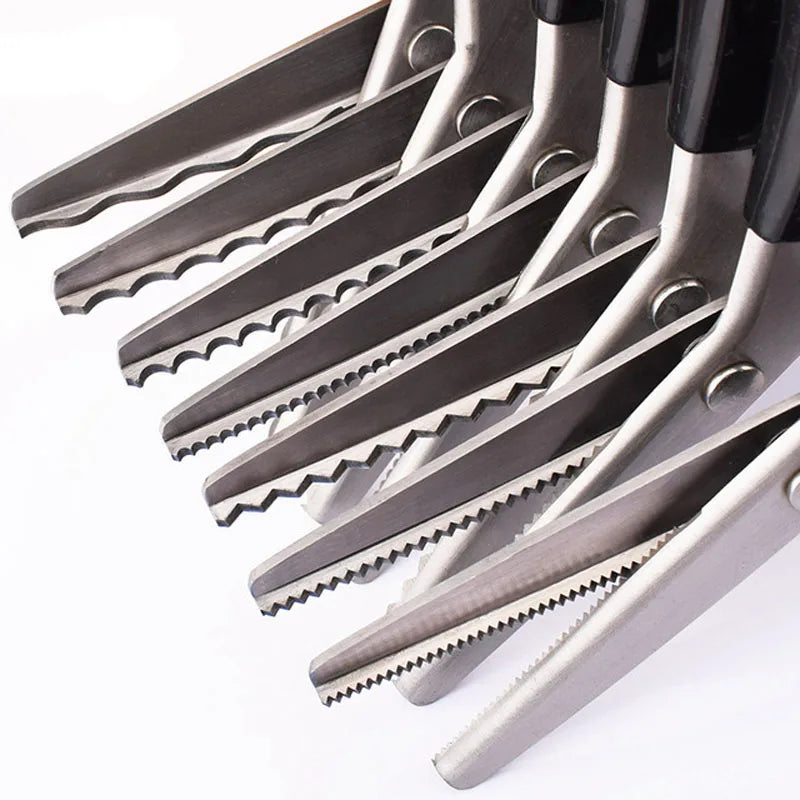 Sewing Cut 23.5cm Zig Zag Dressmaking Tailor Leather Handicraft Fabric Shear Pinking Scissor Textile DENIM DIY Upholstery Too