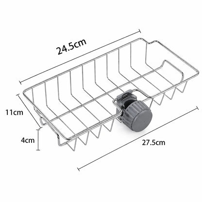 Kitchen Sink Drain Rack Sponge Storage Flexible Faucet Holder Soap Drainer Towel Rack Shelf Organizer Kitchen Accessories - U