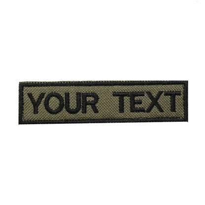 Customized name text embroidery patch, tactical name patch, back with hook or iron on