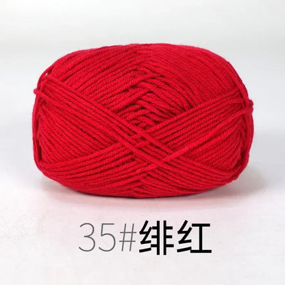 50g 4ply Milk Cotton Knitting Wool Yarn Needlework Dyed Lanas For Crochet Craft Sweater Hat Dolls Sewing Knitting Tools - 35