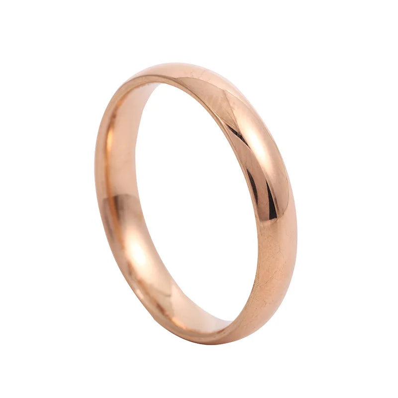 Simple 6mm Titanium Ring Women Men Prevent Allergy High Polished Wedding Rings Stainless Steel Couple Finger Jewelry Gifts